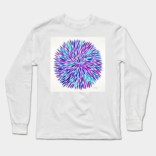 Purple Water Color Burst Long Sleeve T-Shirt